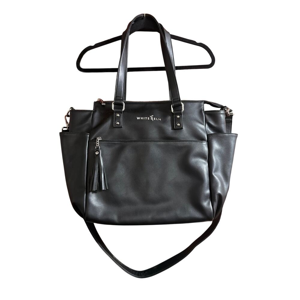 White Elm Gemini Convertible Backpack Tote Diaper Bag Black & Ara Convertible